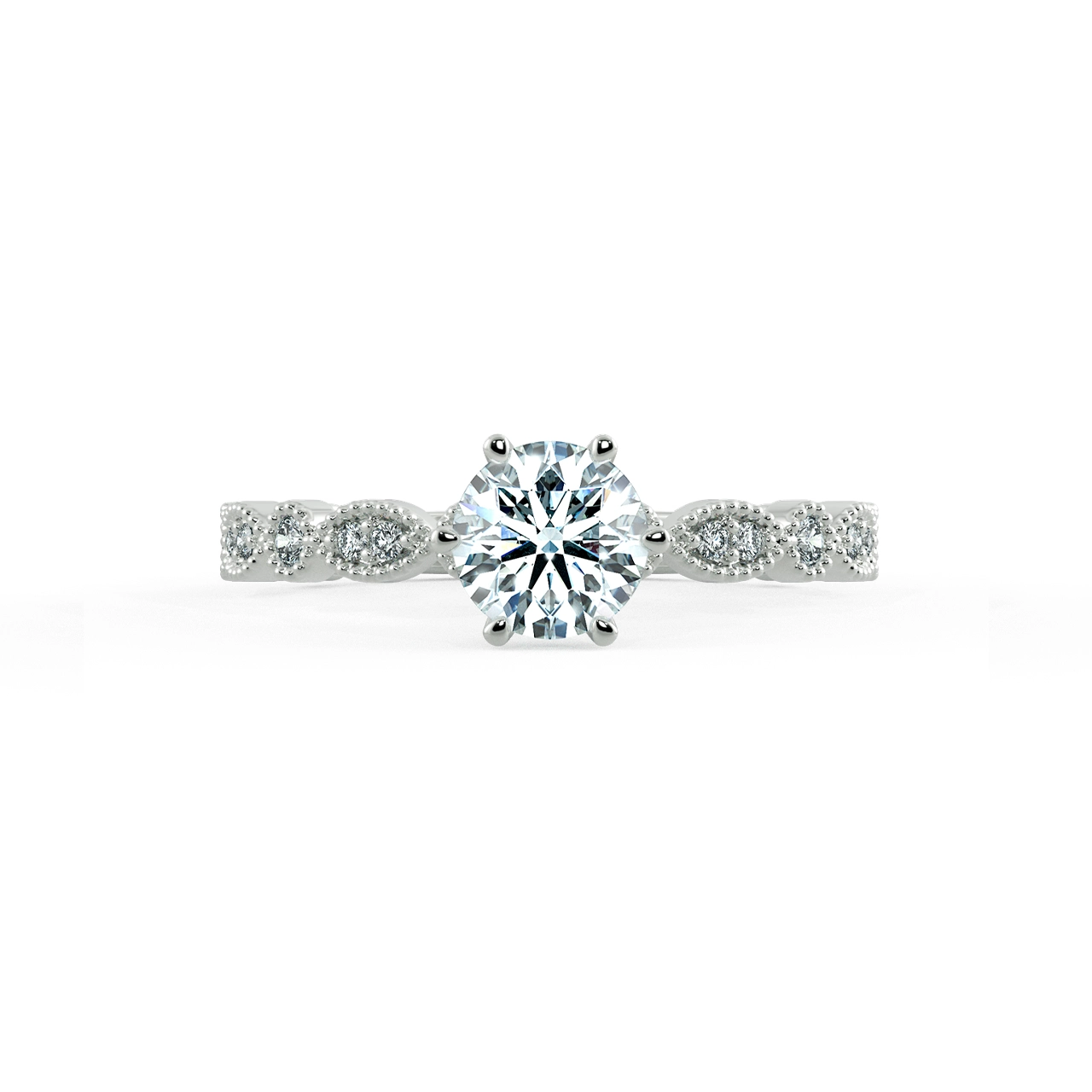 Solitaire Engagement Ring with Eternity Band NCH1801 2